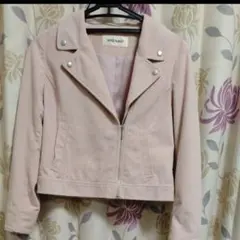 ミッシュマッシュ薄いピンク ライダースジャケット