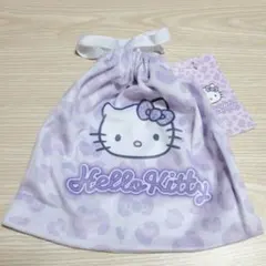 サンリオ ハローキティ ヒョウ柄 紫 巾着