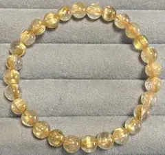 タイチンルチルクォーツ ブレスレット ６mm オーバー内径16cm 透明感あり♡