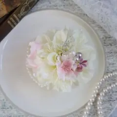 【速達】C43 桜コサージュ 入学式　卒業式　フォーマル さくらクリーム