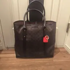 Coach ダークブラウン トートバッグ