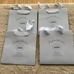 gelato pique 水色の紙袋 4枚セット