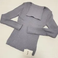【GRL】タートルネックリブニットトップス/Mサイズ[k8534v]