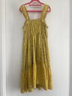 après les coursフラワープリント ノースリーブワンピース