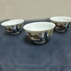 有田焼 伊万里焼 古伊万里 金彩 色絵 蕎麦猪口 湯呑み 向付 小鉢 3客