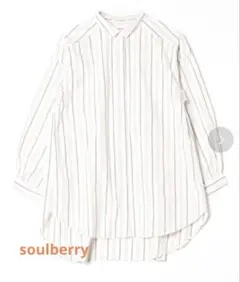 《最終価格》 soulberry ソウルベリー ストライプ柄長袖シャツ