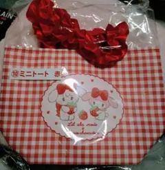 Lil ala mode ミニトートバッグ 赤