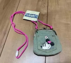 ミニーマウス刺繍デニムコインケース