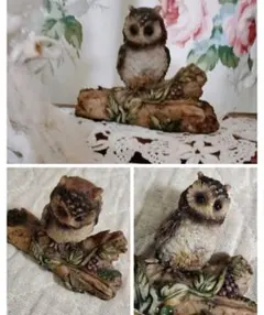 フクロウ ミミズク 幸福の梟 コレクション 置物 フィギュア owl