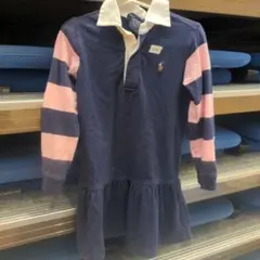 Ralph Lauren ネイビー ピンク ストライプ ワンピース 95cm？