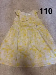 BeBe フラワープリント ノースリーブワンピース 110