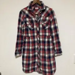 ロングシャツ　ワンピース　チェック　コーエン