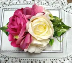 ヘアクリップ　髪飾り　フラダンス　パーティー用　ハンドメイド作品