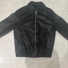 ZARA フェイクレザーブルゾン ブラック Mサイズのサムネイル