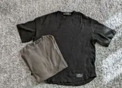 ドライワッフルT(5分袖) UNDERCOVER GU　2着