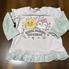 アンパンマンロン Tシャツ 100cm ピンク フリル付き