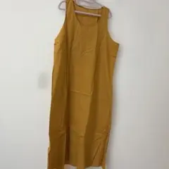 ノースリーブロングワンピース マスタード