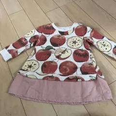 ハッカキッズ♡りんご柄ワンピース　90
