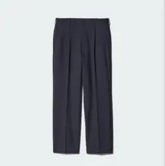 美品　UNIQLO タックワイドパンツ　L