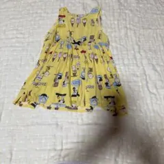 【PEANUTS】 スヌーピー ノースリーブ ワンピース 100cmのサムネイル