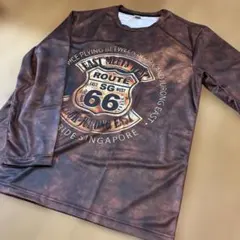 ルート66 プリント 長袖カットソー L