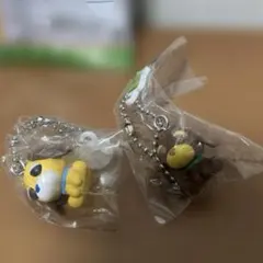 チョコボーロ　お茶犬 ボールチェーン付きマスコット　カフェ　ムハ　2種