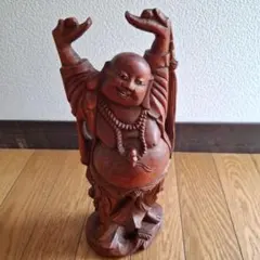 木彫 布袋様 縁起物 置物 彫刻 - メルカリ