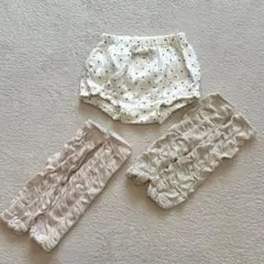 petit main プティマイン　ベビーブルマ80レッグウォーマー　3点セット