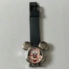 ディズニー ミッキーマウス 腕時計 アナログ フェイス型 ブラック Disney