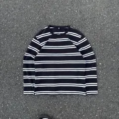 00s olduniqlo 白黒ボーダー ロンt レイヤード シティーボーイ