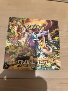 ポケモンカードゲーム ワイルドフォースシュリンクなし、箱少し傷あり、未開封