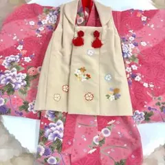 キャサリンコテージ いにしえ華車黄×桃被布ピンク 着物 七五三 - メルカリ