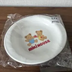 Miki House クマのイラスト付き皿