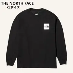 【美品】ノースフェイス スクエアロゴ ロンT 黒 XL レディース 定番