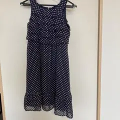 組曲　水玉模様フリルノースリーブワンピース