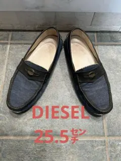 極美品 DIESEL ディーゼル ドライビングシューズ 28 デニム ローファー 