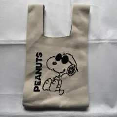 美品！SNOOPY JOECOOL ニットトートバッグ ベージュ