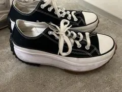 コンバース ランスターハイク 24cm 黒 ローカット 日本未発売　韓国　星