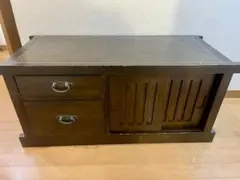 昭和レトロ 民芸家具 木製 桐材 チェスト 横長 テレビ台サイドボード 和風