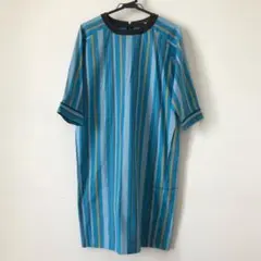 新品 ADIEU TRISTESSE ワンピース ブルー ストライプ 春夏