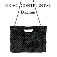 グレースコンチネンタル ダイアグラム ビーズ クラッチバッグ チェーン