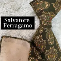 Salvatore Ferragamo ネクタイビジネスヴィンテージN-0365