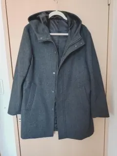 【中古】フード付きのメンズコート