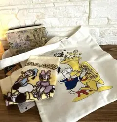 ドナルドダック タオルセットとポーチ