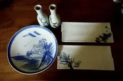 古い時代の徳利　長皿、丸皿のセットのサムネイル