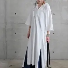ラスト1点　プルオーバー　ペチワンピ　体型カバー　ロング　カットソー　チュニック