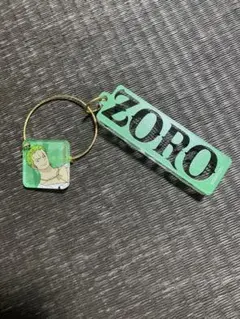 ワンピース ゾロ ネームキーホルダー 缶バッジ