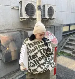 値下げ HTH logo shaggyニット