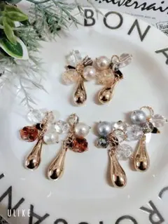 ❤11-36/国産シャインコットンパール&ランプワークビーズ&ドイツビーズ❤