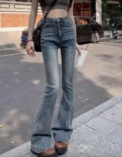 【在庫処分】レディース フレアデニム Lサイズ